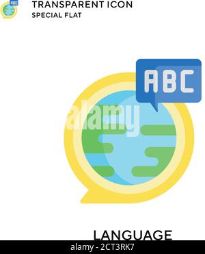 Sprachvektorsymbol. Flache Illustration. Vektor EPS 10. Stock Vektor