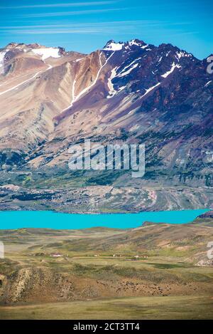 Lago Belgrano (Belgrano See) am Fuße der Anden, Nationalpark Perito Moreno (Parque Nacional Perito Moreno), Provinz Santa Cruz, Patagonien, Argentinien, Südamerika Stockfoto