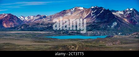 Lago Belgrano (Belgrano See) am Fuße der Anden, Nationalpark Perito Moreno (Parque Nacional Perito Moreno), Provinz Santa Cruz, Patagonien, Argentinien, Südamerika Stockfoto