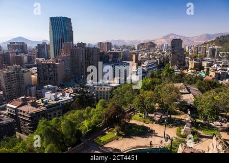 Cerro Santa Lucia (Santa Lucia Park Hill), Santiago, Provinz Santiago, Chile, Südamerika Stockfoto