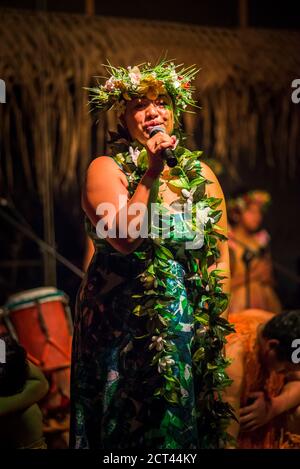 Highland Paradise, Drums of Our Ahnen Cultural Show, Rarotonga, Cook Islands Stockfoto