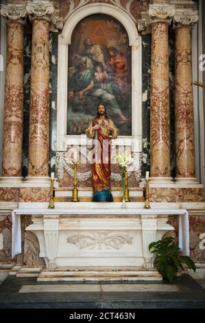 Foto von Dubrovnik Kathedrale Innenraum, aka Kathedrale der Himmelfahrt der Jungfrau Maria in Dubrovnik Altstadt, Kroatien Stockfoto