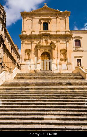 Kirche San Francesco d'Assisi in Piazza Immacolata, Noto, Val di Noto, UNESCO-Weltkulturerbe, Sizilien, Italien, Europa Stockfoto