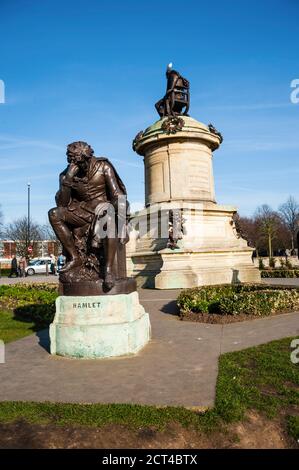 Hamlet Statue, Stratford Upon Avon, Warwickshire, England, Großbritannien, Europa Stockfoto