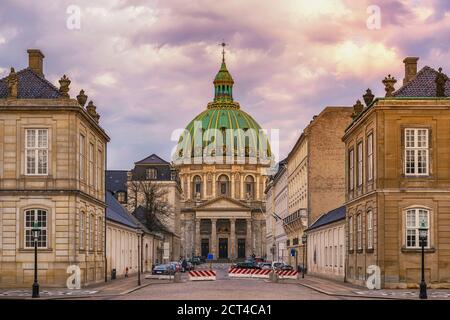 Kopenhagen Dänemark, Skyline der Stadt am Schloss Amalienborg Stockfoto