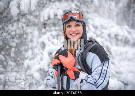 Skifahren am CairnGorm Mountain, Glenmore, Cairngorms National Park, Schottland, Großbritannien, Europa Stockfoto