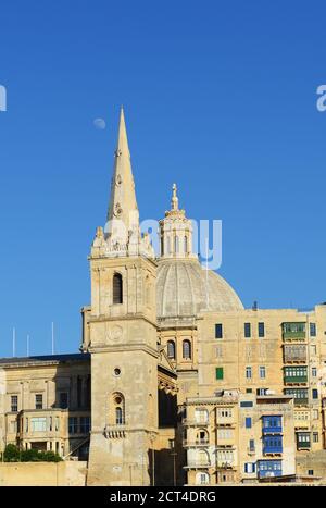 Blick auf die Altstadt von Valletta. Stockfoto
