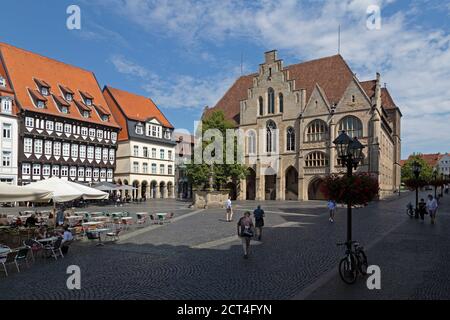 Rathaus, Marktplatz, Hildesheim, Niedersachsen, Deutschland Stockfoto