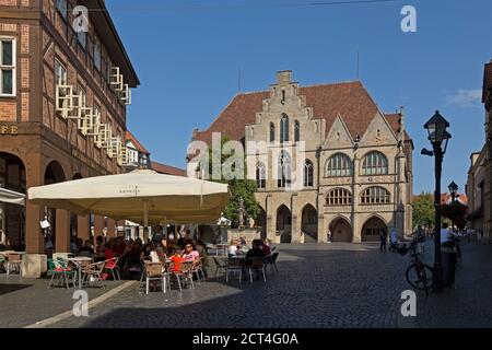 Bäcker´ Zunfthaus und Rathaus, Marktplatz, Hildesheim, Niedersachsen, Deutschland Stockfoto