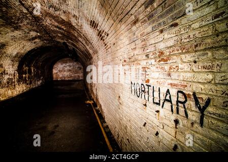 Guernsey Underground Deutsches Militärkrankenhaus aus dem Zweiten Weltkrieg, Kanalinseln, Großbritannien Stockfoto
