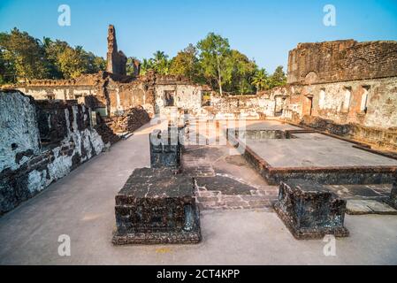 Ruinen des Klosters St. Augustine, UNESCO-Weltkulturerbe in Old Goa, Goa, Indien Stockfoto