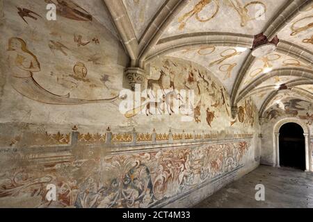 Wandmalereien aus dem 16. Jahrhundert, Casas Pintadas, Evora, Portugal Stockfoto