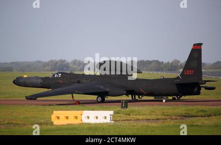 Lockheed U-2 Rolling bei RAF Fairford, Gloucestershire, Großbritannien Stockfoto