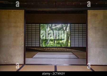 Shoiken Teehaus, Katsura Imperial Villa, Kyoto, Japan. Traditionelles chaya (Teehaus), erbaut in der Edo-Zeit, 17. Jahrhundert. Stockfoto