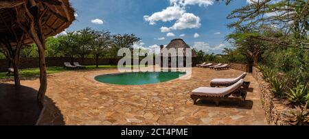 El Karama Eco Lodge, Laikipia County, Kenia Stockfoto