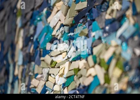 Mosaikstein Wand von Farben Stockfoto