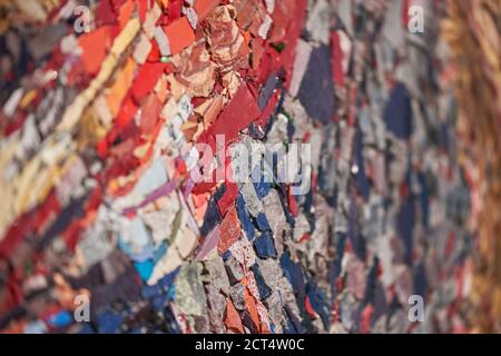Mosaikstein Wand von Farben Stockfoto