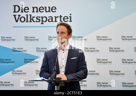 Wien, Österreich. September 2020. Pressekonferenz mit ÖVP Stadtrat Markus Wölbitsch (New People's Party Vienna). Die neue Wiener Volkspartei präsentiert ein umfassendes Maßnahmenpaket zur Bewältigung der Corona-Krise in Wien. Quelle: Franz Perc / Alamy Live News Stockfoto