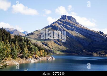 Cormets de Roselend Savoie : lac Barrage de Roselend Stockfoto