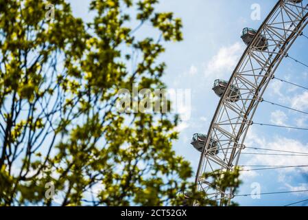 London Eye, London Borough of Lambeth, England, Vereinigtes Königreich Stockfoto