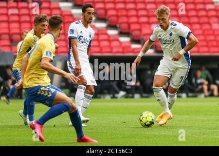 Kopenhagen, Dänemark. September 2020. Viktor Fischer (7) vom FC Kopenhagen beim 3F Superliga-Spiel zwischen FC Kopenhagen und Broendby in Parken in Kopenhagen. (Foto Kredit: Gonzales Foto/Alamy Live News Stockfoto