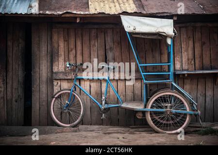 Rickshaw, Antsirabe, Provinz Antananarivo, Madagaskar Zentralhochland Stockfoto