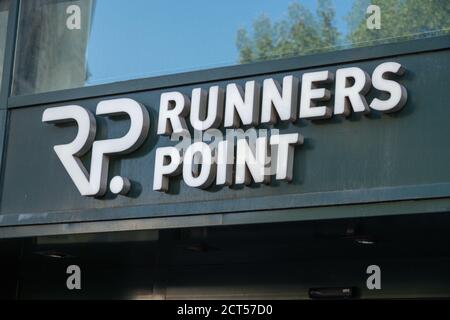 Berlin, Deutschland. September 2020. Berlin, Deutschland 17. September 2020: Symbolbilder - 2020 Runners Point, Logo, Schriftzug, Feature/Symbol/Symbol Foto/Eigenschaft/Detail/ weltweite Nutzung Quelle: dpa/Alamy Live News Stockfoto