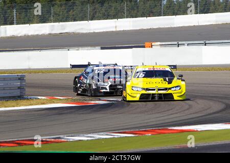 Nurburg, Deutschland. September 2020. Nürnberg, 19.-20. September 2020: DTM Nürburgring 2 - Rennen 1 - 2020 Timo Glock (BMW Team RMR # 16) vor Ferdinand Habsburg (WRT Team Audi Sport # 62) zur weltweiten Nutzung Quelle: dpa/Alamy Live News Stockfoto