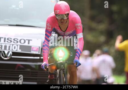 Alberto Bettiol von EF Pro Cycling während der Tour de France 2020, Radrennen Etappe 20, Zeitfahren, Lure - La Planche des Belles Filles (36,2 km) am 19. September 2020 in Plancher-les-Mines, Frankreich - Foto Laurent Lairys / MAXPPP Stockfoto