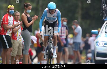 Daniel Martin von Israel Start - UP Nation während der Tour de France 2020, Radrennen Etappe 20, Zeitfahren, Lure - La Planche des Belles Filles (36,2 km) am 19. September 2020 in Plancher-les-Mines, Frankreich - Foto Laurent Lairys / MAXPPP Stockfoto