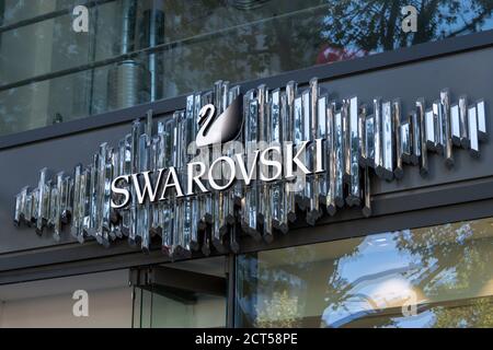 Berlin, Deutschland 17. September 2020: Symbolbilder - 2020 Swarovski, Logo, Schriftzug, Feature / Symbol / Symbol Foto / Merkmal / Detail / Verwendung weltweit Stockfoto