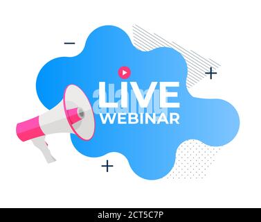 Live-Webinar Sign Icon Vektorgrafik EPS10 Stock Vektor