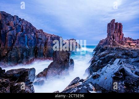 Sonnenuntergang Scape in Bombo Headlnad Steinbruch Geologische Stätte Stockfoto