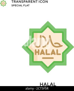 Halal-Vektor-Symbol. Flache Illustration. Vektor EPS 10. Stock Vektor