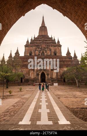 Sulamani Buddhistischer Tempel, Bagan (Pagan) Alte Stadt, Myanmar (Burma) Stockfoto