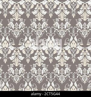 Vektor-Blumentapete. Klassisches Barock florales Ornament. Nahtloses Vintage-Muster Stock Vektor