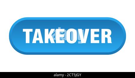 Takeover-Taste. Abgerundetes Zeichen isoliert auf weißem Hintergrund Stock Vektor