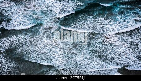 Treffen der Meere, wo die Tasmanische See auf den Pazifischen Ozean trifft, Cape Reinga (Te Rerenga Wairua), Neuseeland Stockfoto