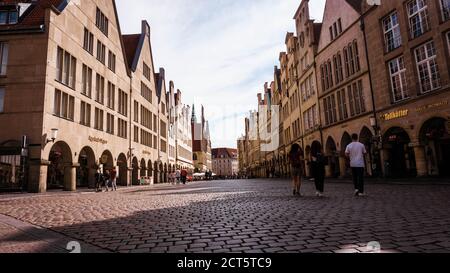 Munster ist die alte Stadt in Deutschland Stockfoto