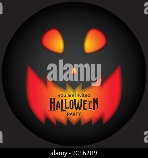 Gruselige gruselige Gesicht Horror halloween Party Stock Vektor