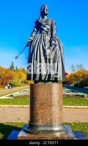 Denkmal für Katharina die große. Puschkin (Zarskoje Selo), Leningrad, Russland Stockfoto