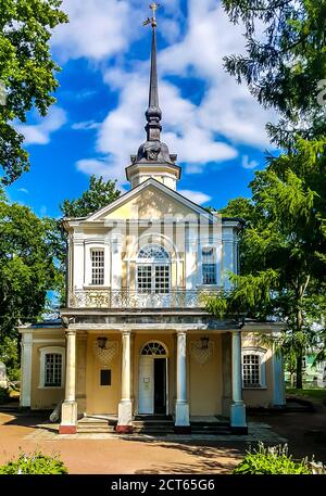 Znamenskaya Kirche in Zarskoje Selo (Puschkin), St. Petersburg, Russland Stockfoto