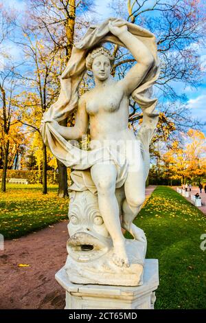 Die Galatea Skulptur im Catherine Park. Puschkin (Zarskoje Selo), Leningrad, Russland Stockfoto