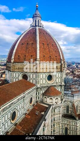 Kathedrale von Florenz, formal die Cattedrale di Santa Maria del Fiore ("Kathedrale der Heiligen Maria von der Blume"). Italien Stockfoto