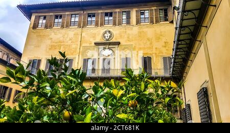 Palazzo Medici Riccardi. Ummauerter Garten. Florenz, Italien Stockfoto