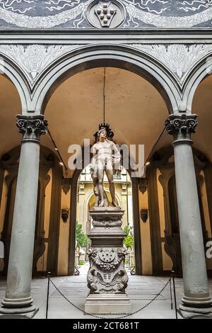 Palazzo Medici Riccardi. Innenhof. Florenz, Italien Stockfoto