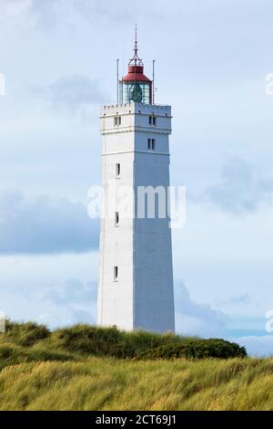 Leuchtturm von Blavand an der dänischen Nordseeküste Stockfoto