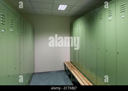Leeren Umkleideraum Stockfoto