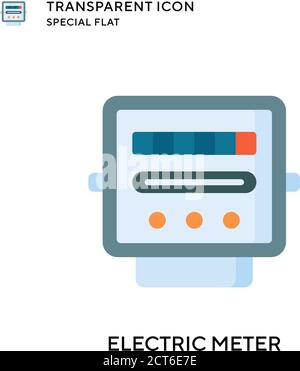 Vektorsymbol für elektrisches Messgerät. Flache Illustration. Vektor EPS 10. Stock Vektor