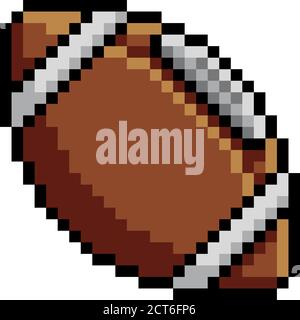 American Football Ball Pixel Art Sportspiel-Symbol Stock Vektor